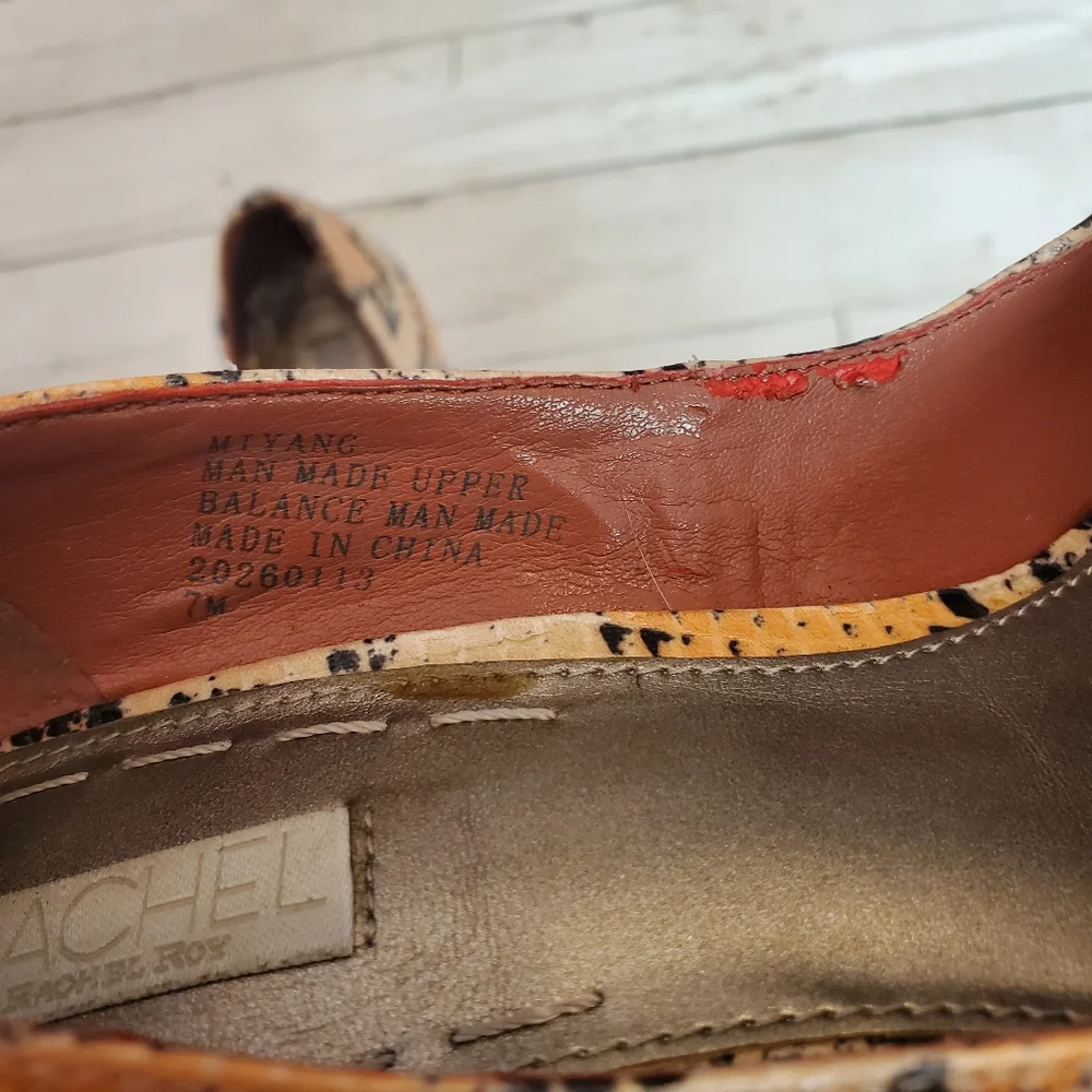 RACHEL Rachel Roy spiked studded snake skin heels pink orange‎ peach
